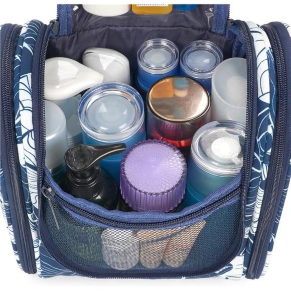 Hanging Travel Toiletry Bag Cosmetic Make up Organizer for Women and Men Blue - Picture 6 of 7